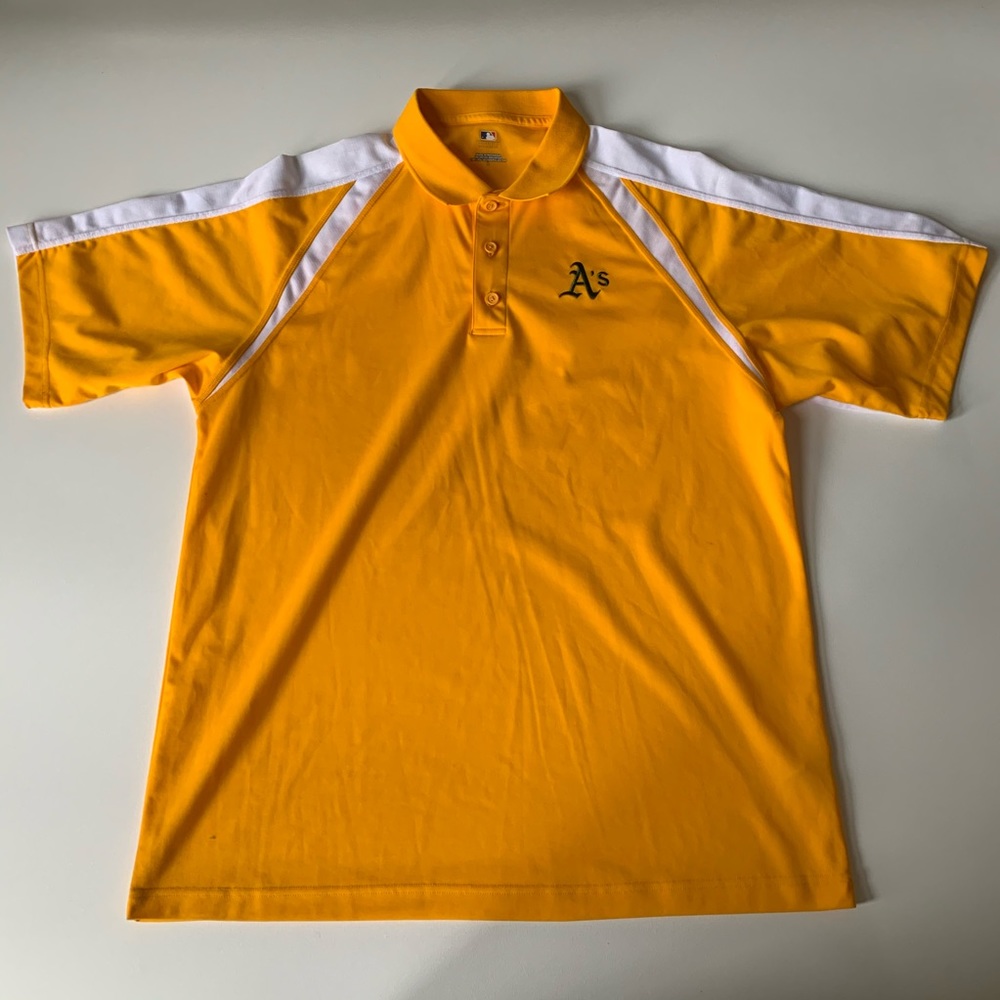 🔥MLB A’s Men’s Polo Sz L